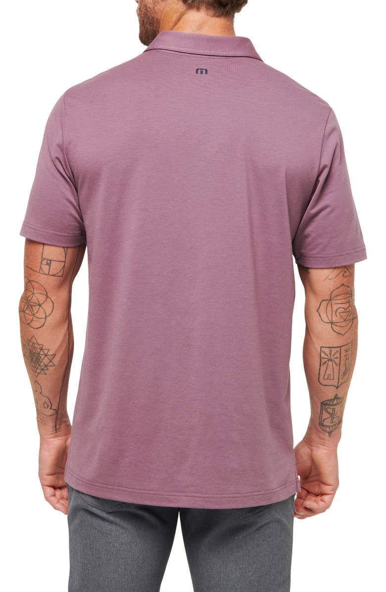 TravisMathew The Heather Localism Leaf Stripe Golf Polo, Alternate, color,