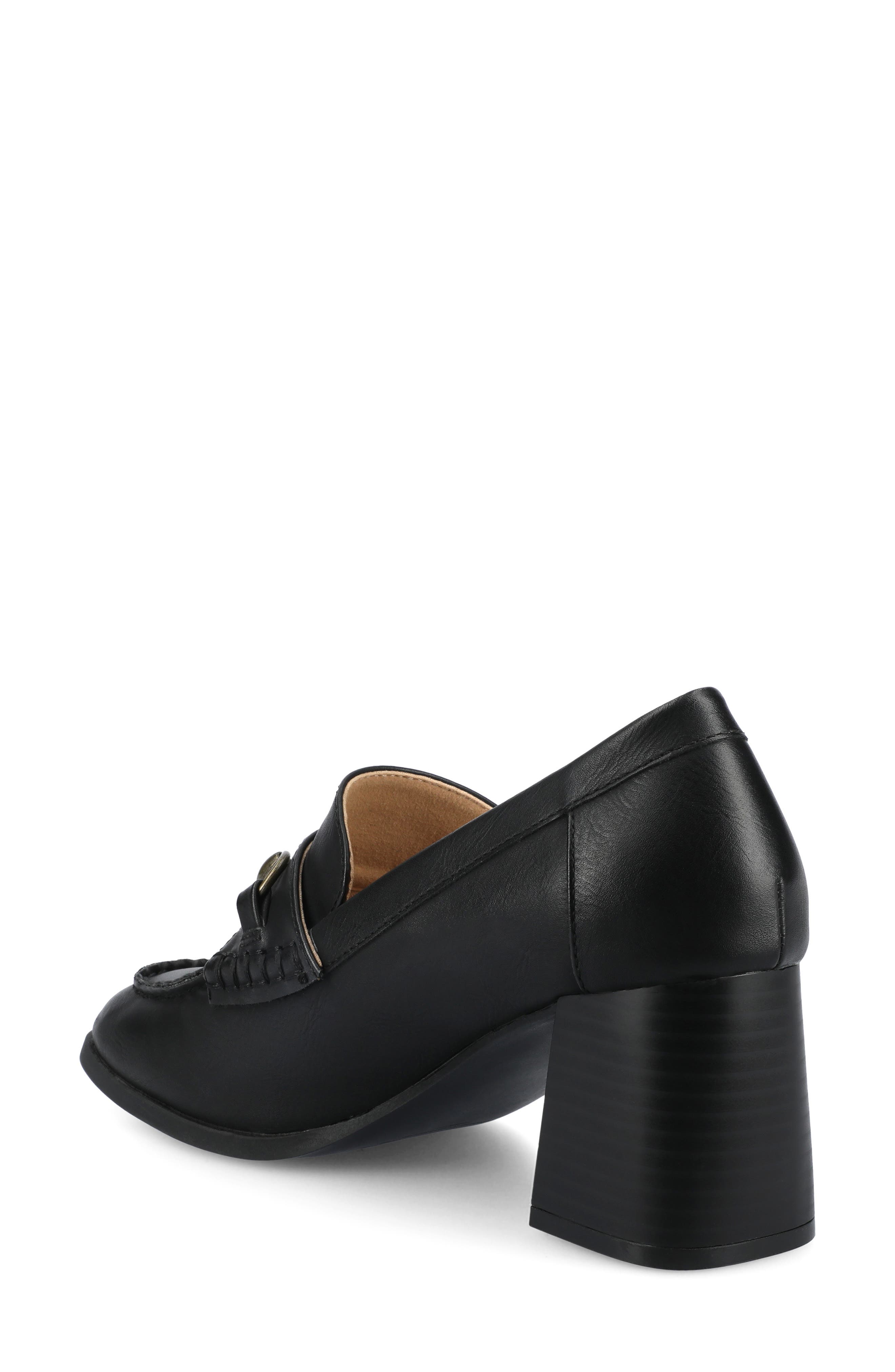 Journee Collection Aisha Moc Toe Loafer Pump, Alternate, color, Black