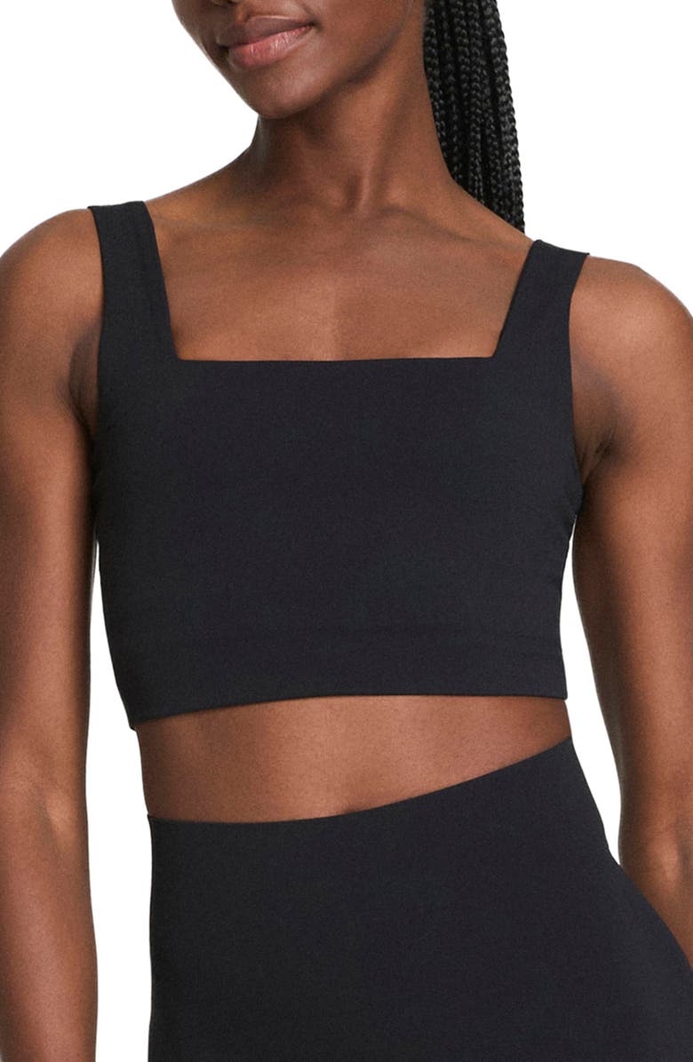 SPANX<sup>®</sup> Square Neck Crop Tank Top, Main, color, Very Black