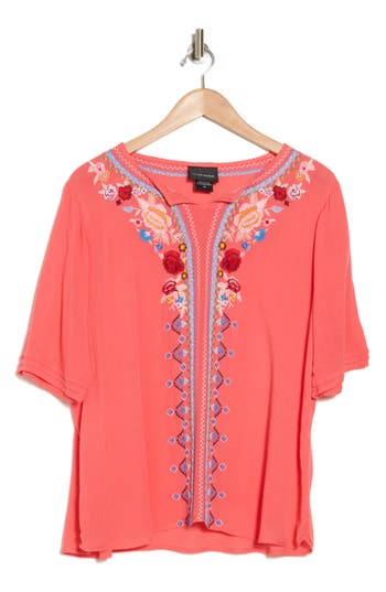 FORGOTTEN GRACE FORGOTTEN GRACE EMBROIDERED BLOUSE