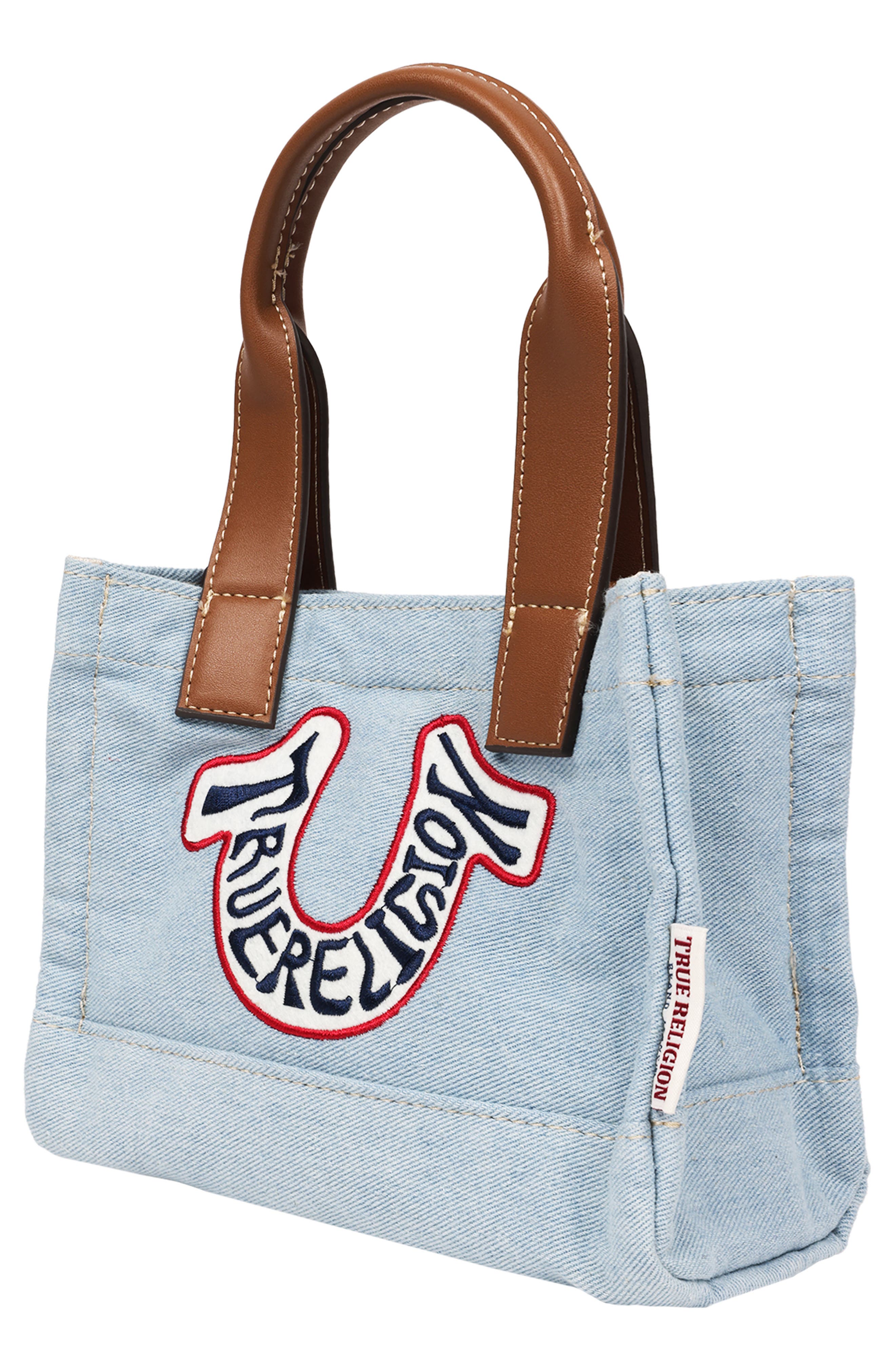 True Religion Retro Horseshoe Crossbody Bag, Alternate, color, Denim