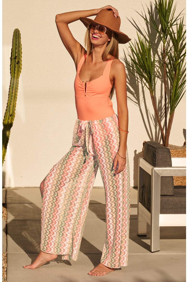 Paradise Open Knit Cover-Up Pants, Alternate, color, CAMEO MULTI