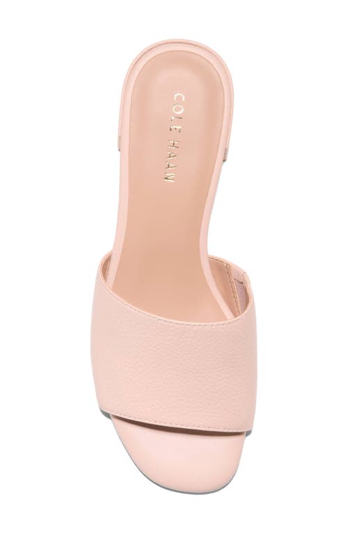 Cole Haan Calli Single Band Block Heel Slide Sandal In Cameo Rose Leather