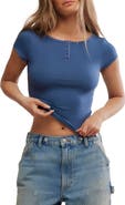 Free People Morning Pages Henley T-Shirt