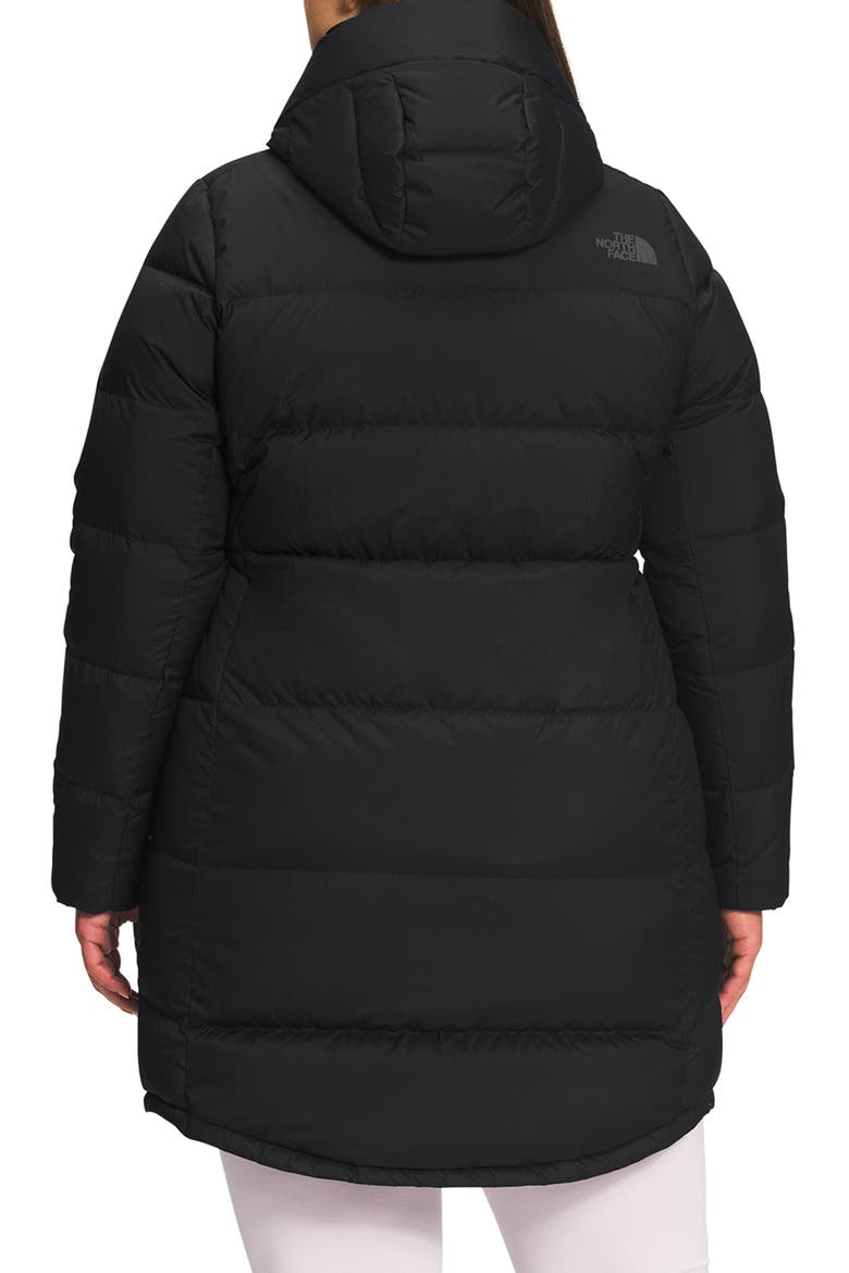 Metropolis Water Repellent 550 Fill Power Down Hooded Parka, Alternate, color, TNF BLACK