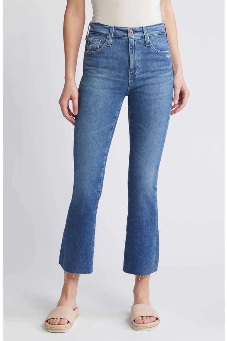 Farrah Raw Hem Crop Bootcut Jeans, Main, color, ALIBI DESTRUCTED