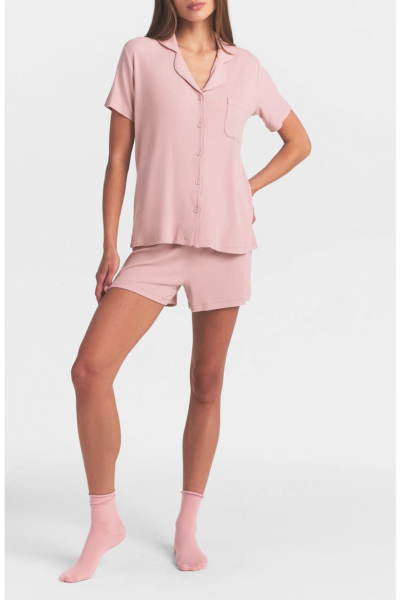 Soft Lounge Shortie Pajamas, Main, color, MORGANITE