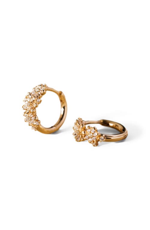 Made By Mary Flora Luxe Huggie Hoop Earrings In Gold