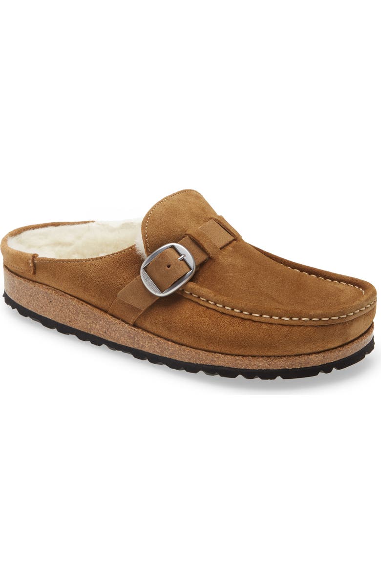 Birkenstock Buckley Genuine Shearling Mule, Main, color, Brown