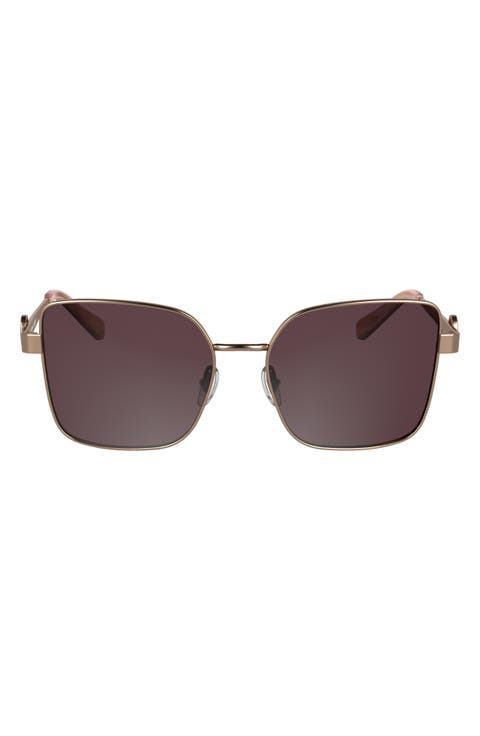 Medallion 56mm Butterfly Sunglasses