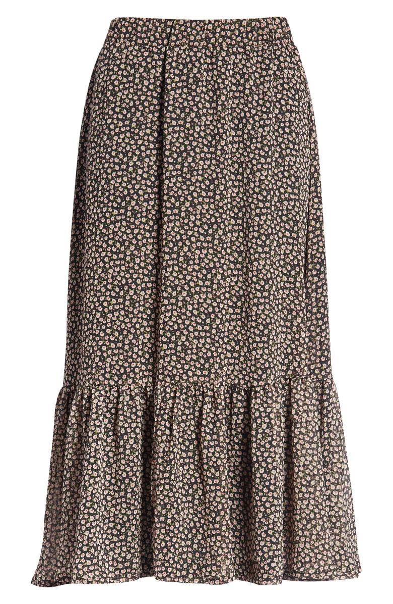 Ten Sixty Sherman Ruffle Hem Midi Skirt, Alternate, color,