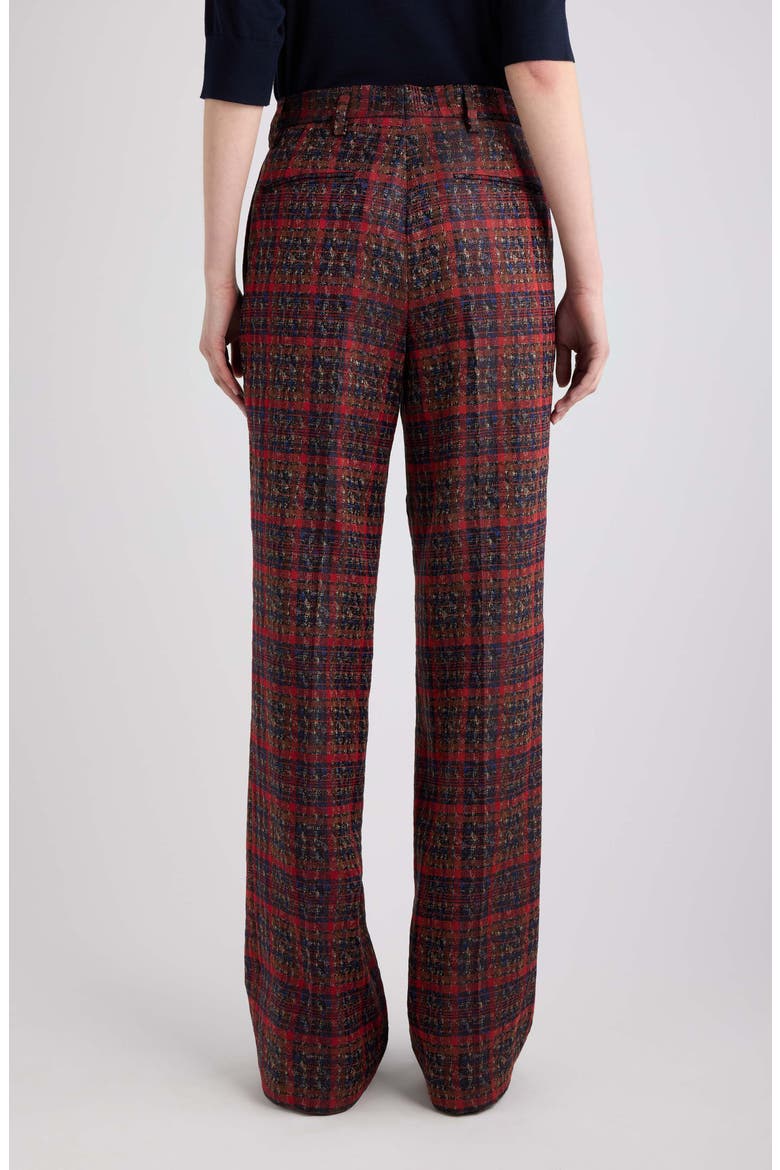 Portias Pleated Straight Leg Pants, Alternate, color, RED