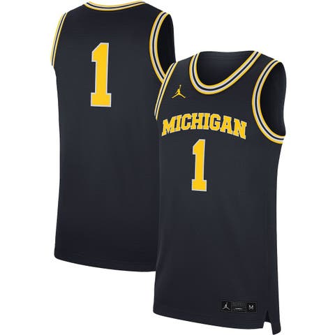Men
s Jordan Brand #1 Navy Michigan Wolverines Replica Jersey
