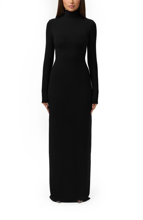 Butter Turtleneck Long Sleeve Maxi Dress
