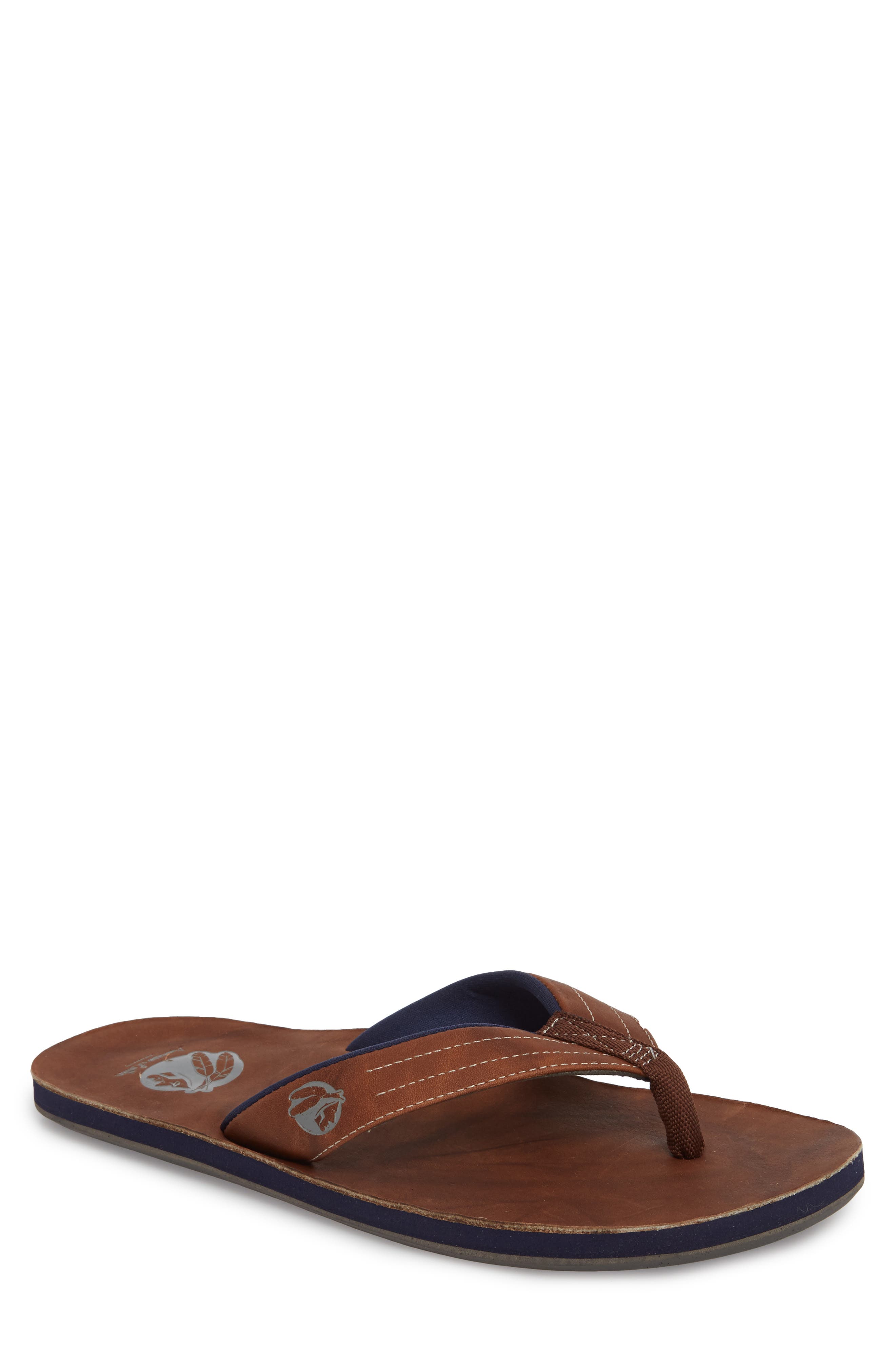 Nokona Flip Flop, Main, color, WALNUT LEATHER