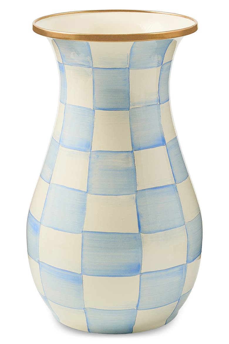 Sky Check Tall Vase, Main, color, SKY CHECK