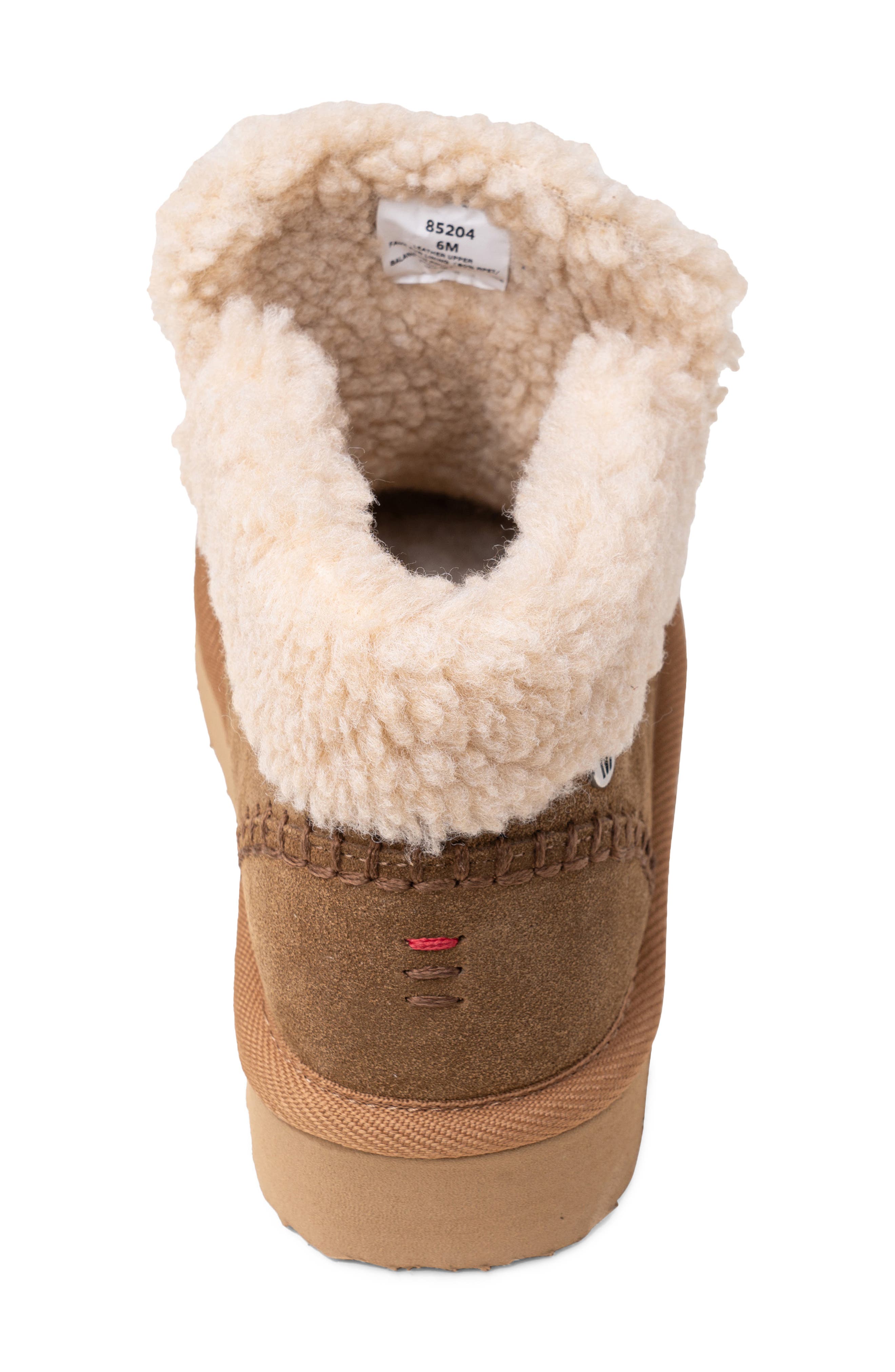Chandra Faux Shearling Lined Bootie, Alternate, color, BROWN