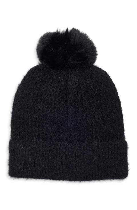 Faux Pearl Embellished Beanie