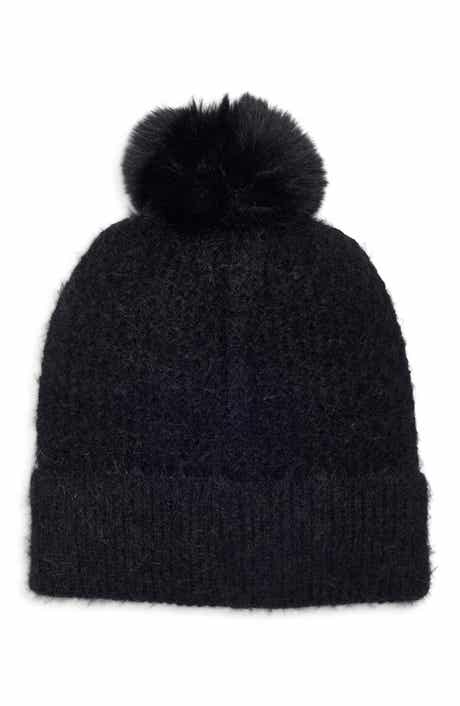 Faux Pearl Embellished Beanie