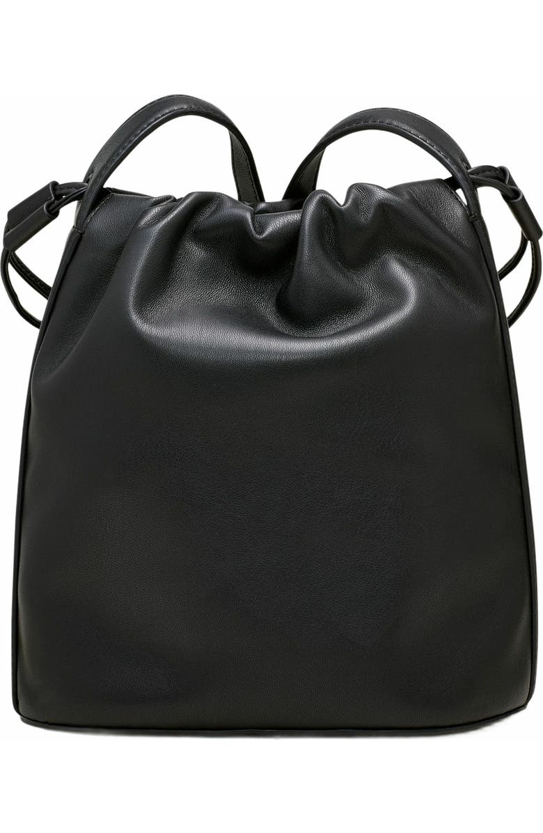 DKNY Channing Small Drawstring Bag, Alternate, color, Black/Silver