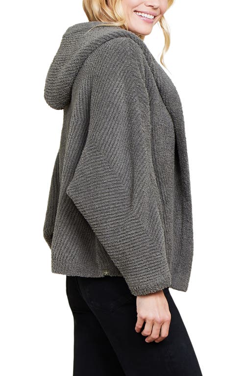 Barefoot Dreams Cozychic Chevron Ribbed Cardigan In Olive Branch