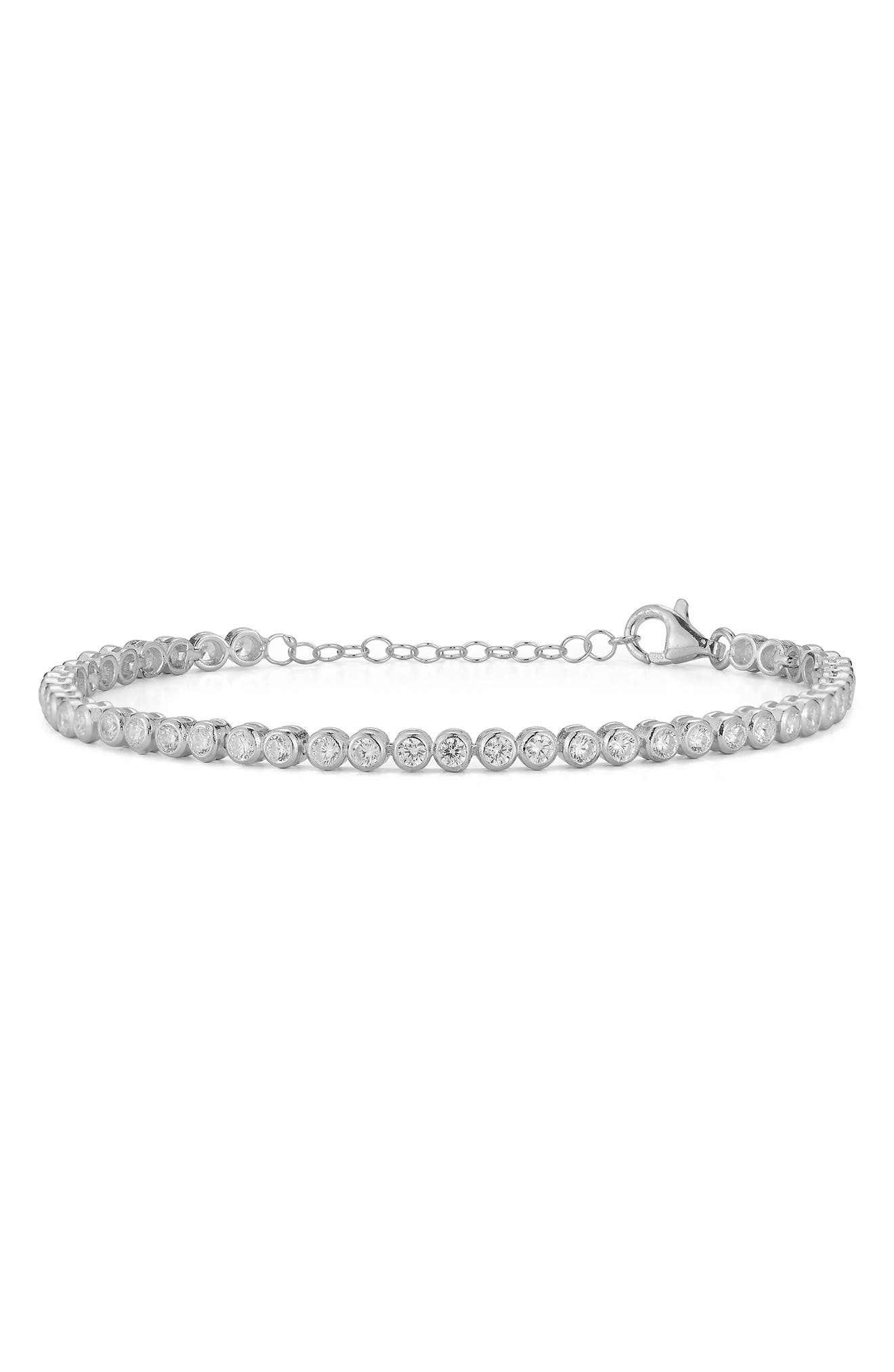 GLAZE JEWELRY Round Cut CZ Tennis Bracelet