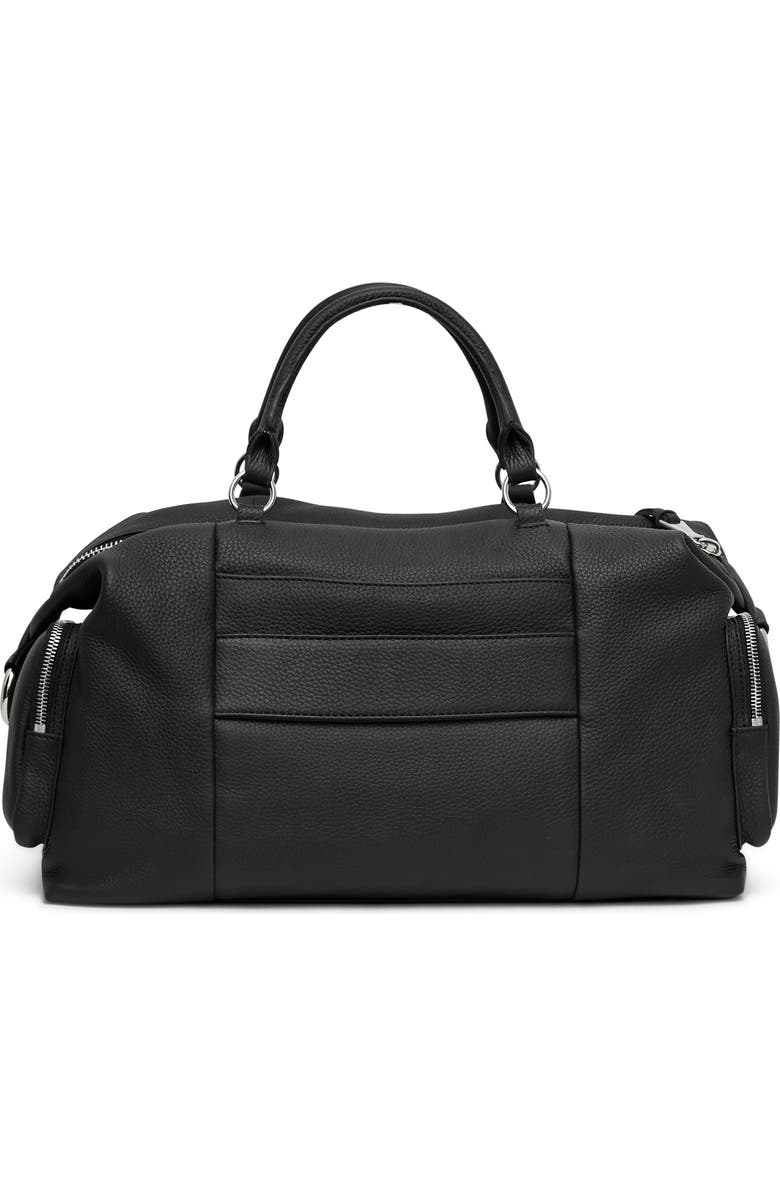 AIMEE Away We Go Leather Duffle Bag, Alternate, color, Black
