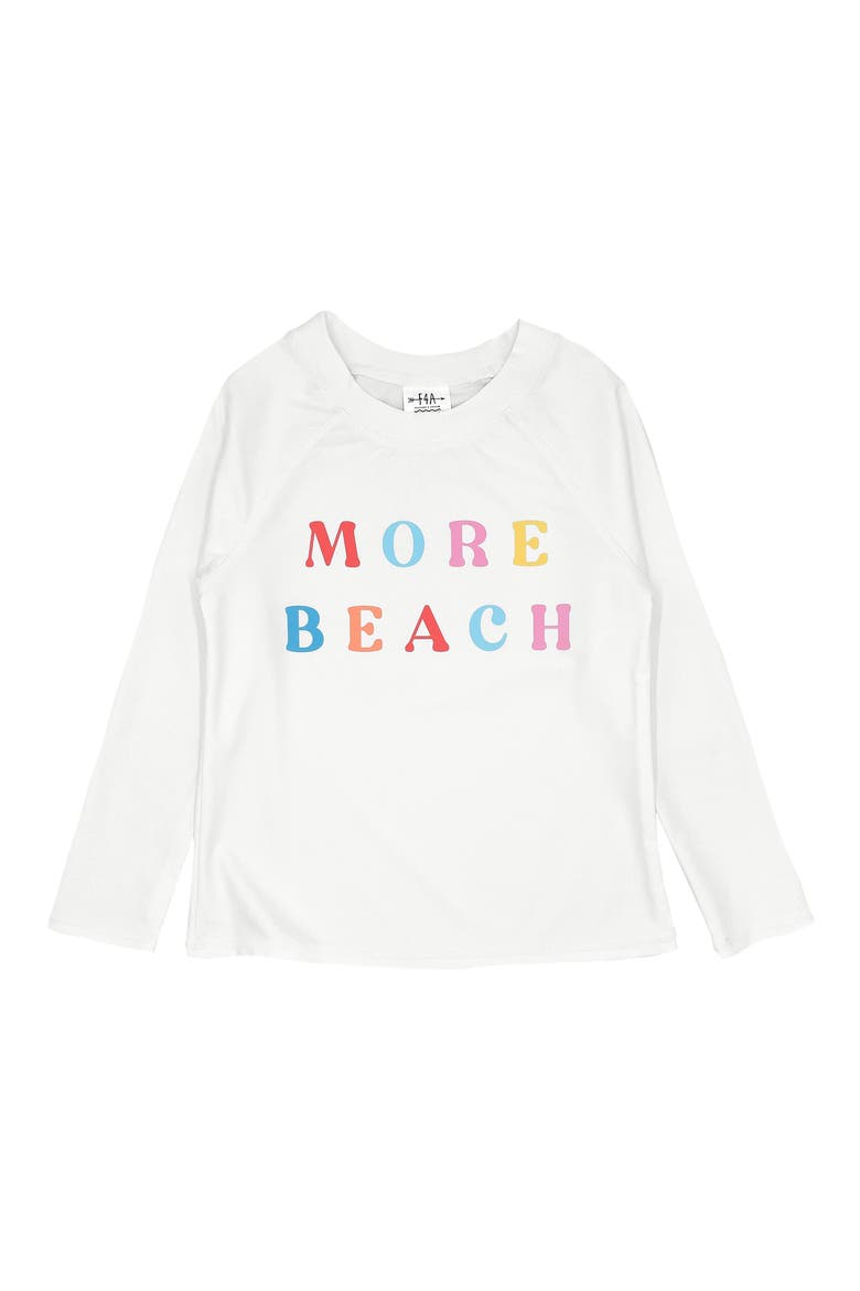 Kids' More Beach Graphic Rashguard, Main, color, WHITE