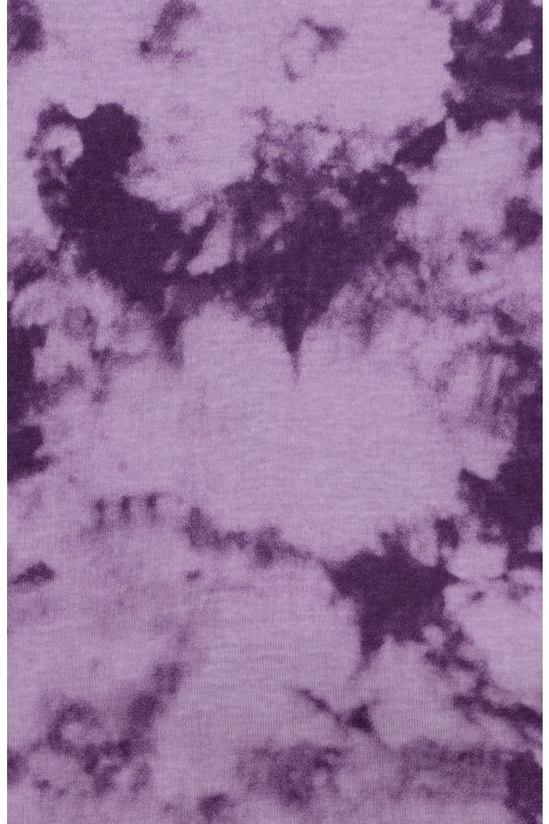 Kids Short Sleeve Cotton Tie Dye Matching Family Pajamas, Alternate, color, Tie Dye Purple Mix