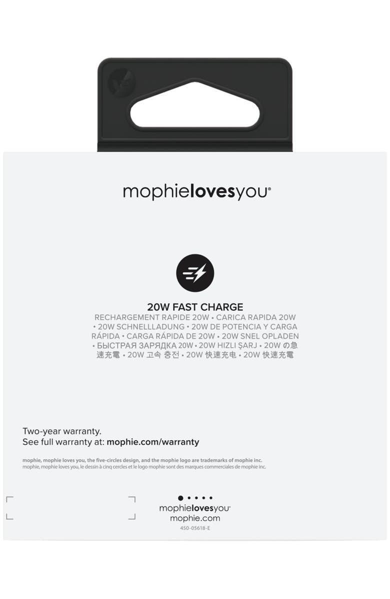 mophie 20W PD USB C Wall Charger, Alternate, color, White