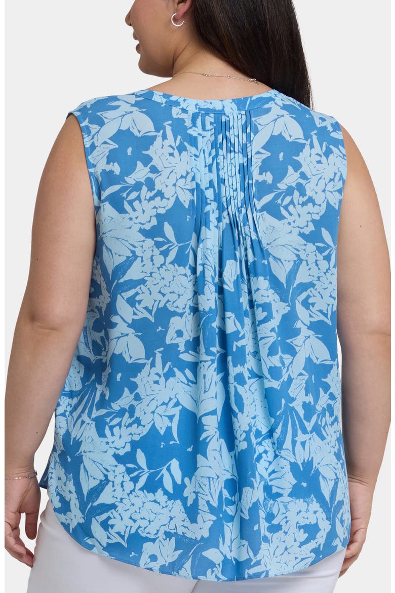 Print Sleeveless Pleat Back Top, Alternate, color, BELLAVISTA