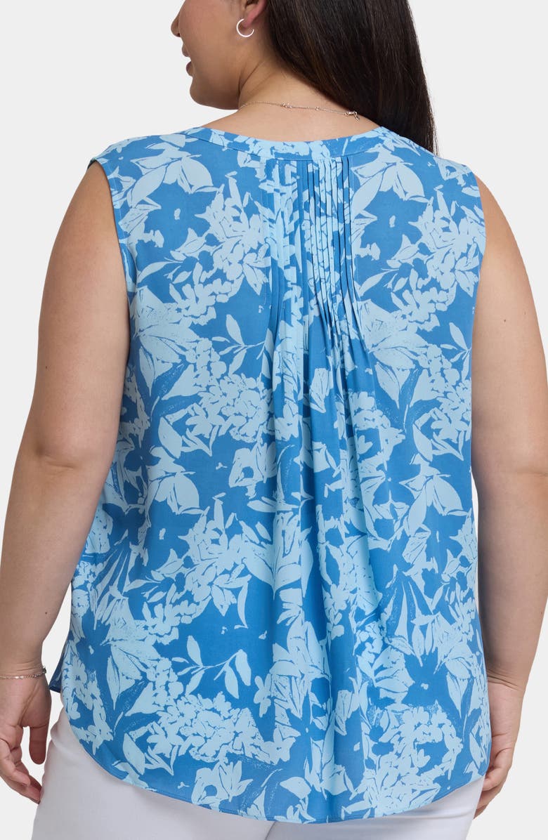 NYDJ Print Sleeveless Pleat Back Top, Alternate, color, Bellavista