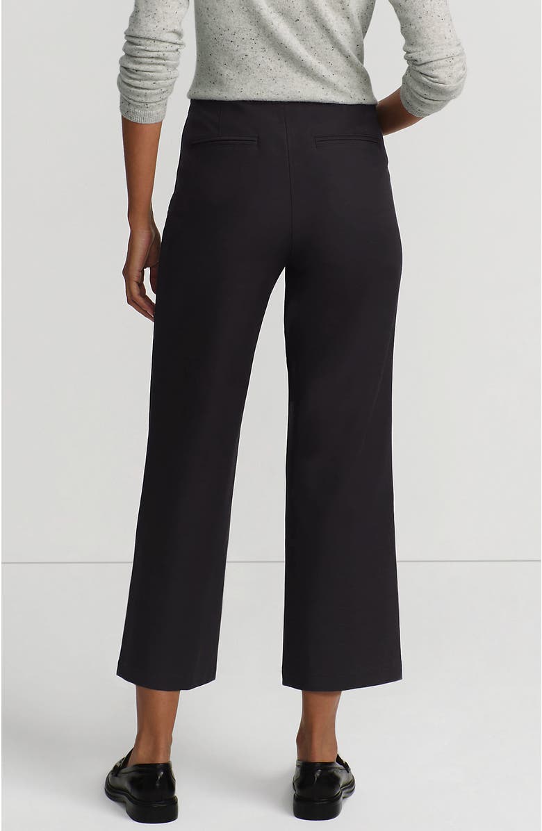 Lands' End Bi Stretch High Rise Pintuck Wide Leg Crop Pants, Alternate, color, 
