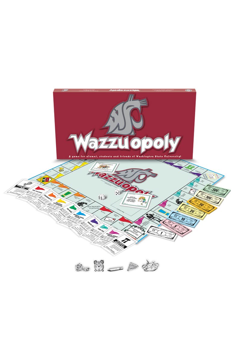 Late for the Sky Washington State University Wazzuopoly Monopoly Board Game, Main, color,