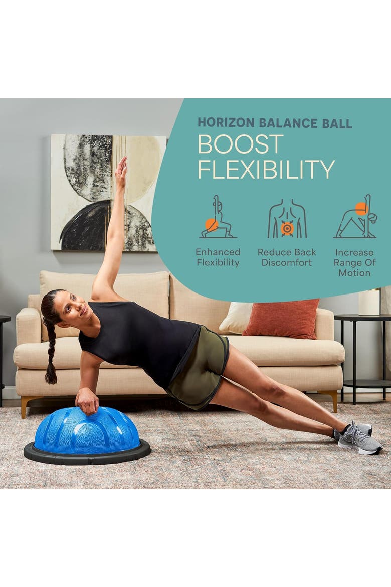 Half Ball Balance Trainer Stability Balance Ball for Exercise Core Strength, Alternate, color, Blue