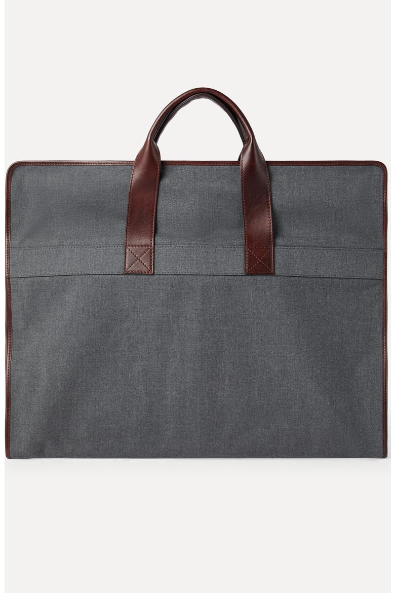 Calfskin suit carrier, Alternate, color, Anthracite