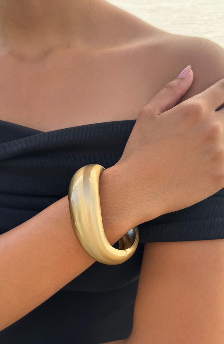 Adornia Chunky Bangle Bracelet, Alternate, color, Gold