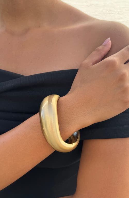 Adornia Chunky Bangle Bracelet In Gold