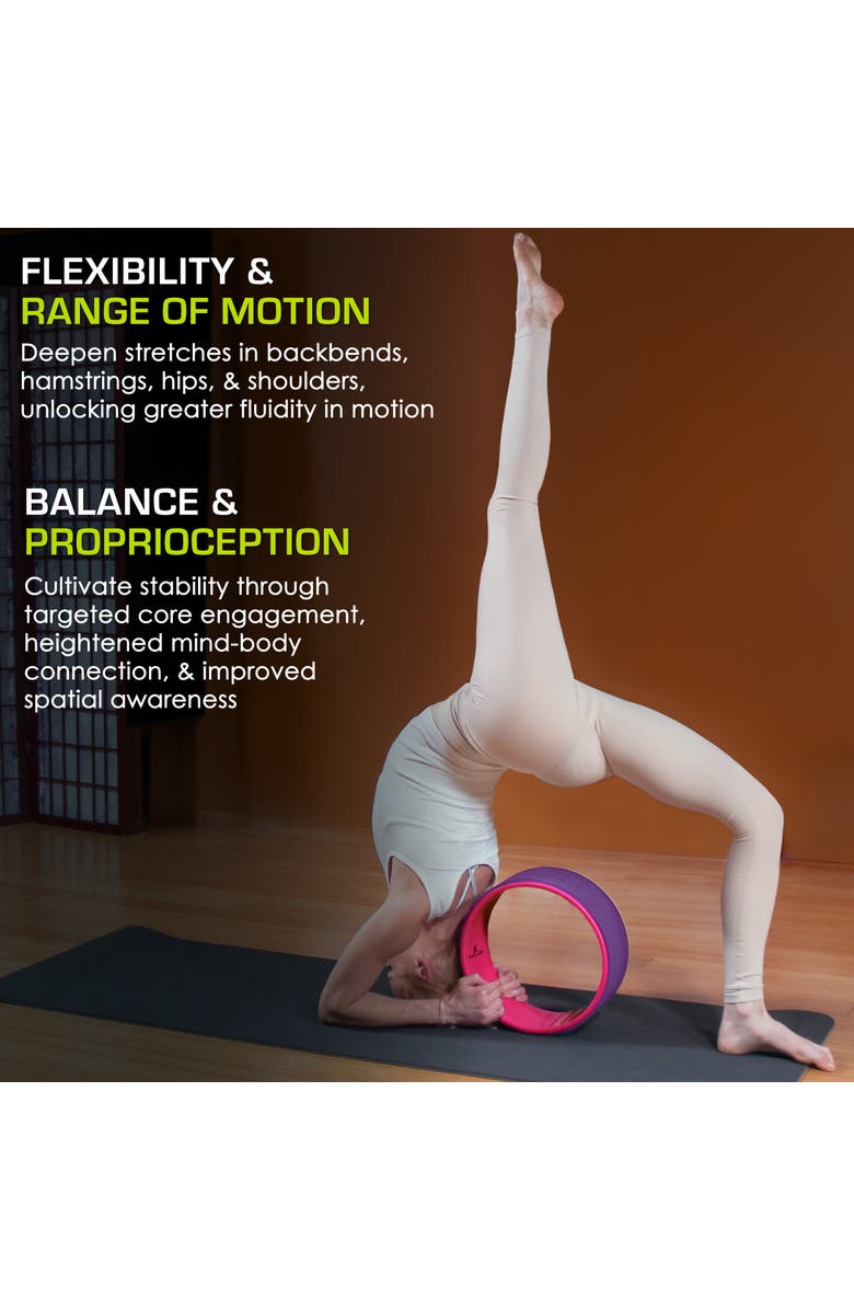 ProsourceFit Yoga Wheel, Alternate, color, Purple/Pink