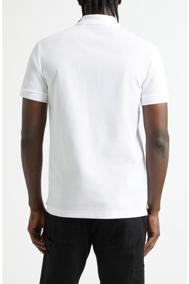 Eddie Equestrian Knight Design Cotton Piqué Polo, Alternate, color, WHITE