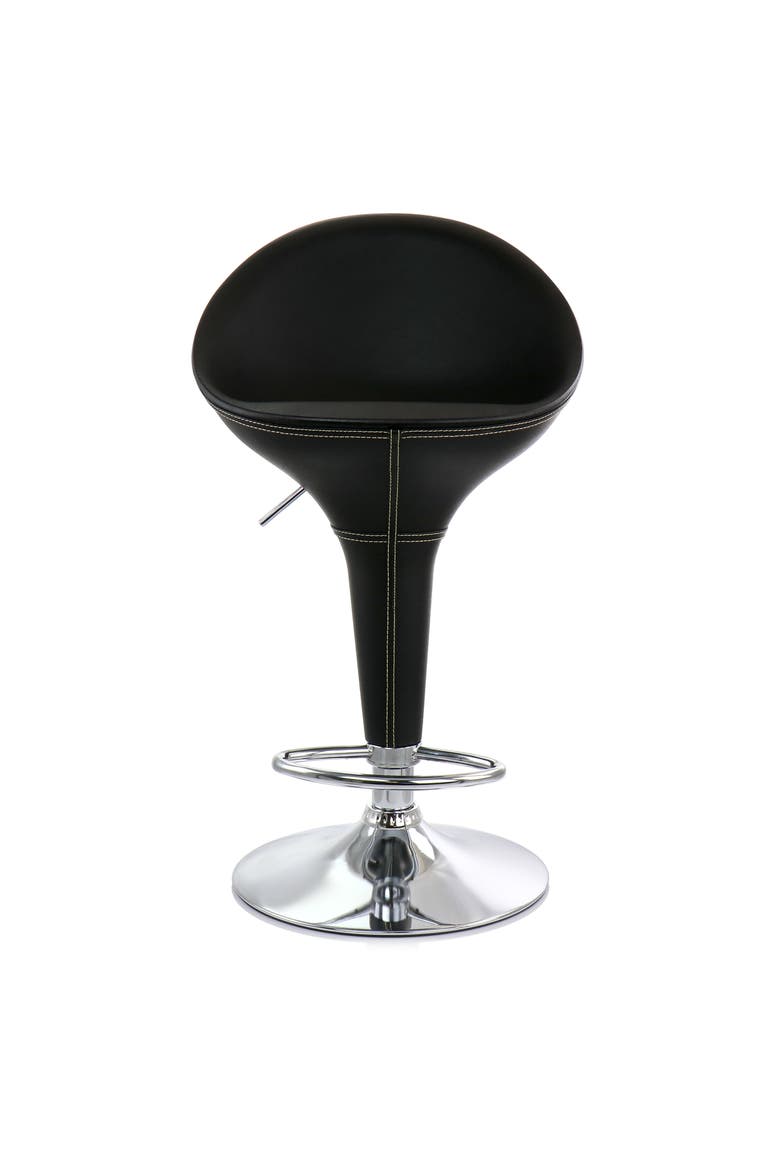 2 Piece Adjustable Plastic Bar Stool, Alternate, color, Black