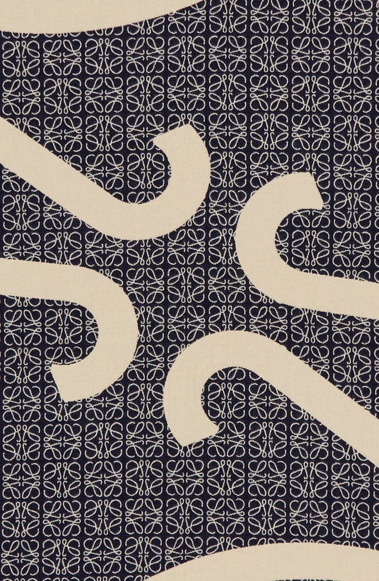 Loewe Anagram Logo Jacquard Wool Throw Blanket, Alternate, color, 