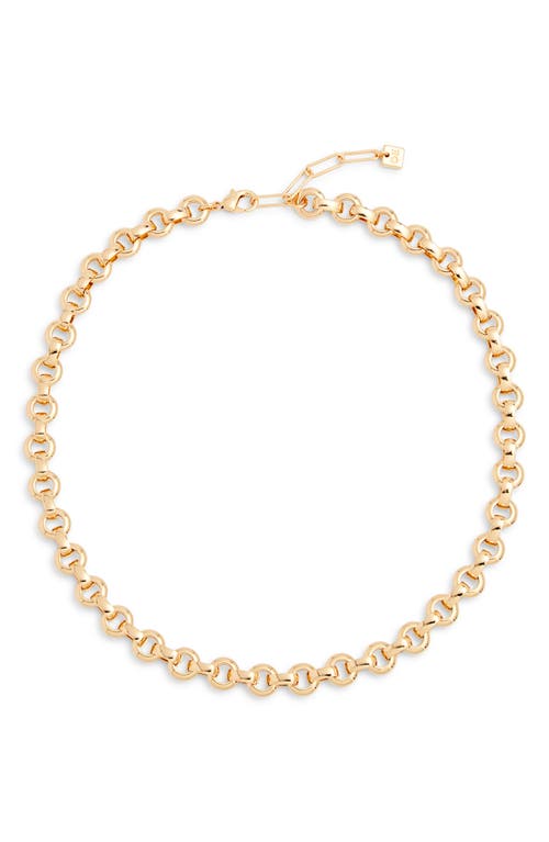 Open Edit Flat Cable Chain Necklace In Gold