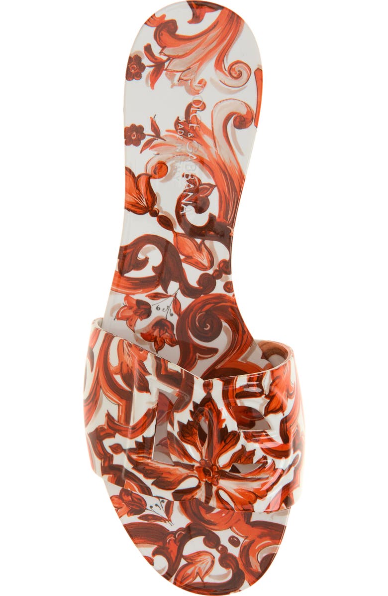 Dolce&Gabbana Bianca Majolica Slide Sandal, Alternate, color, Id3tn Maiolica 1 Orange
