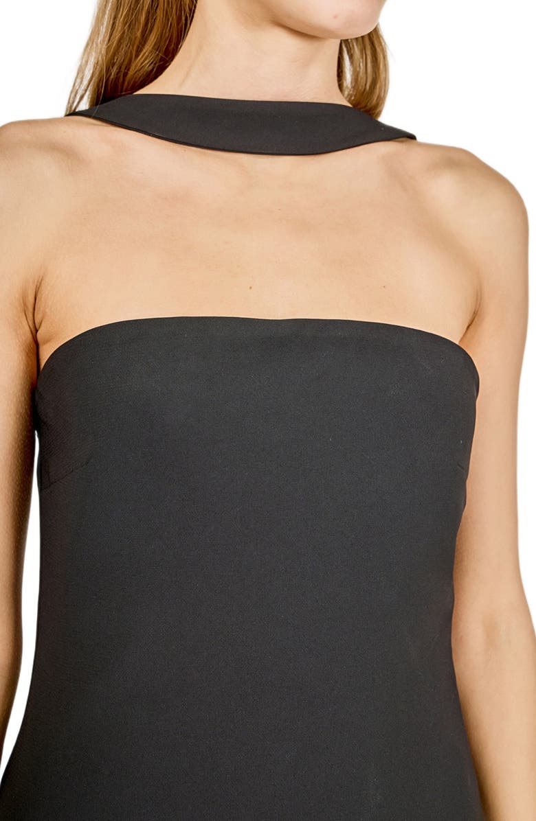 Endless Rose Neck Detail Cocktail Dress, Alternate, color, Black