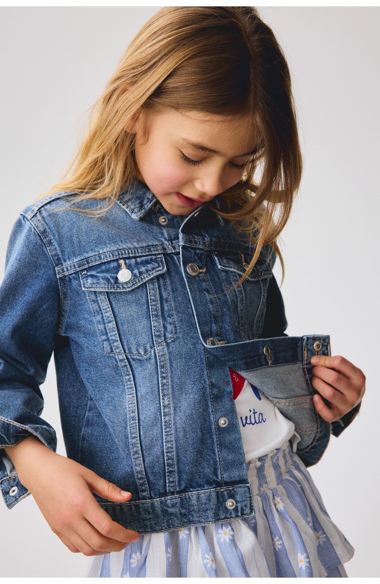 H&M Denim jacket, Alternate, color, Denim Blue