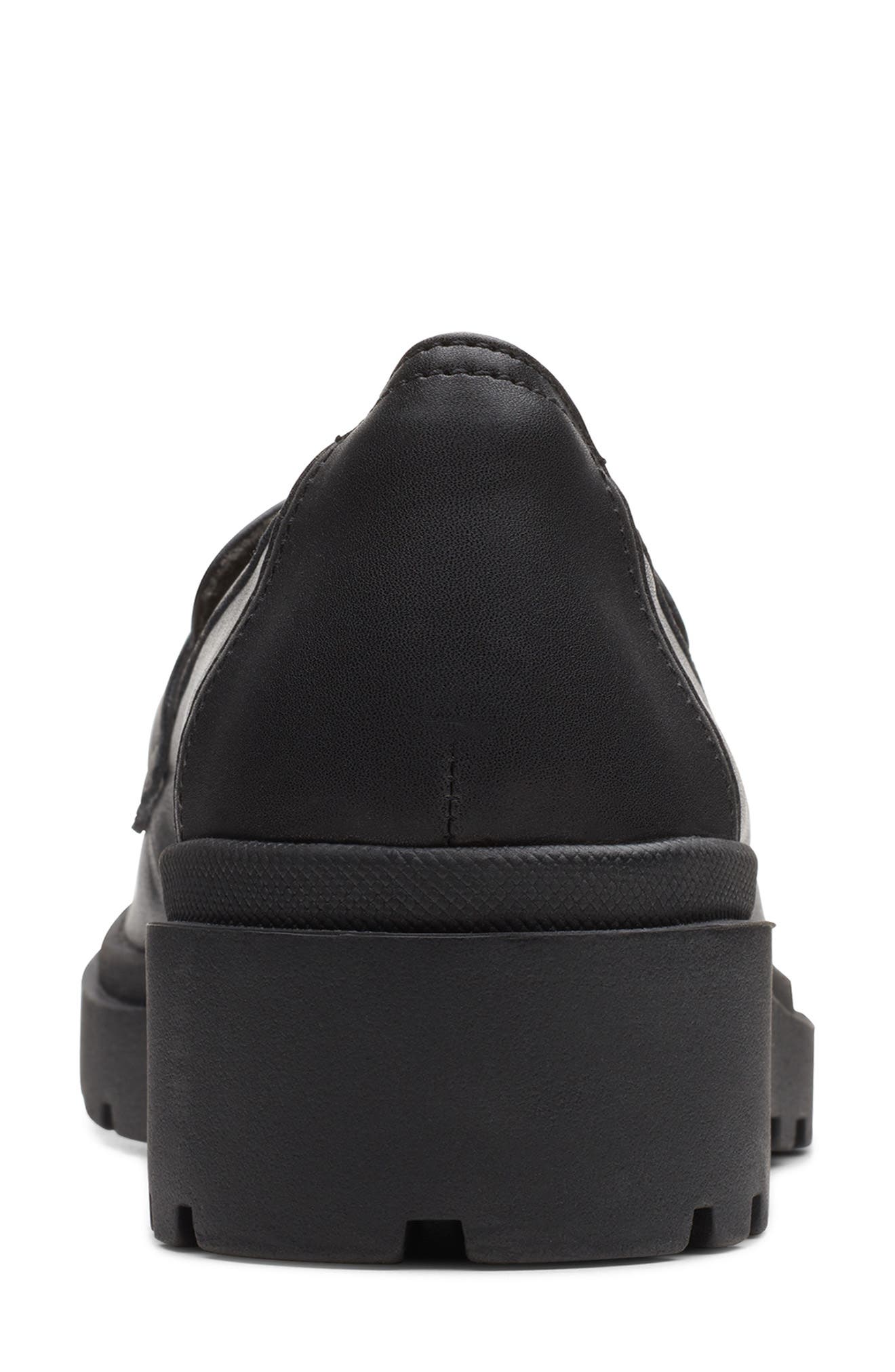 Calla Ease Lug Sole Loafer, Alternate, color, BLACK LEATHER