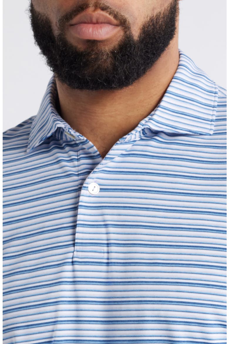 Crown Crafted Cadence Stripe Performance Polo, Alternate, color, LAVENDER MOON