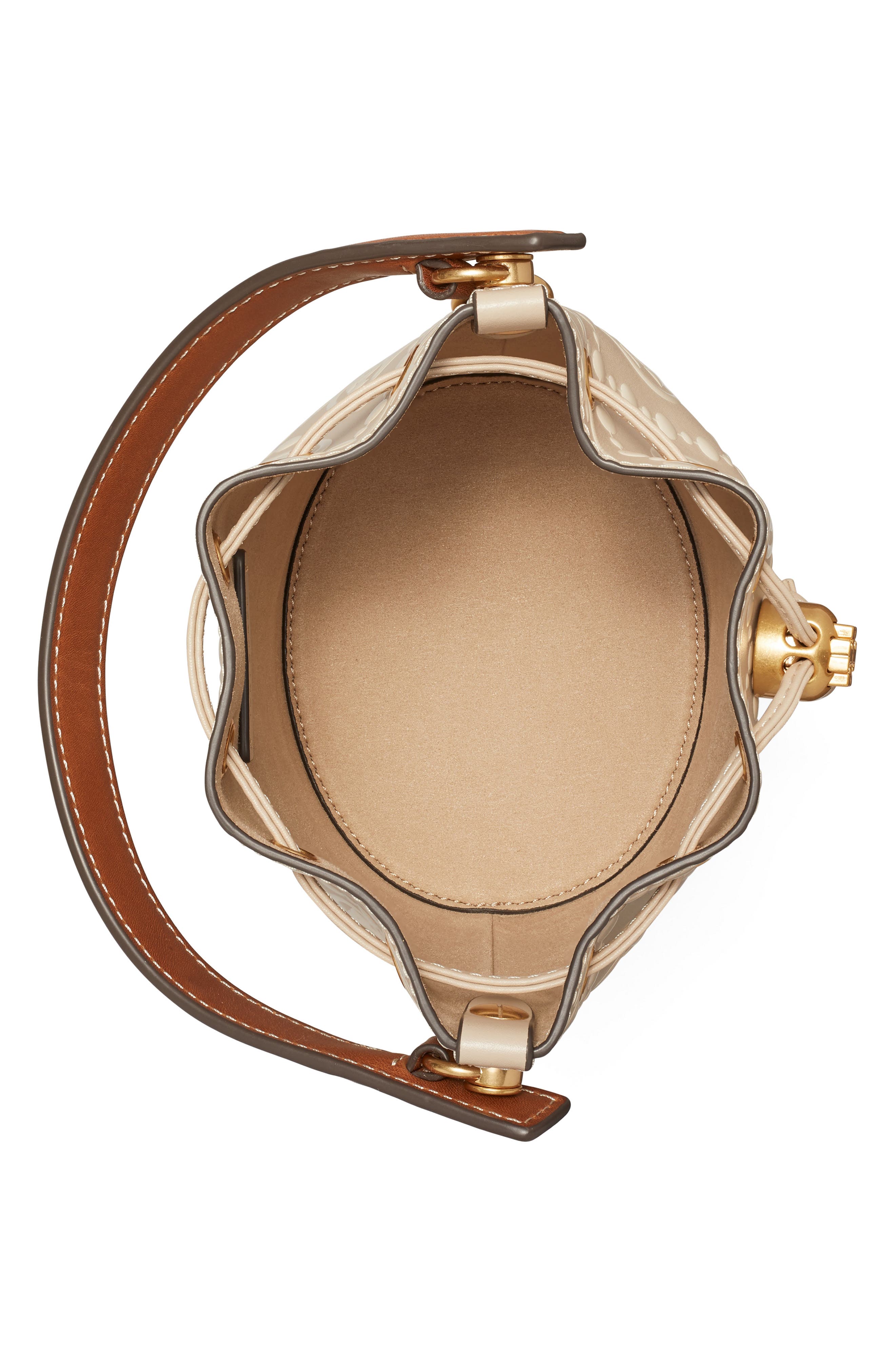 Tory Burch T Monogram Embossed Bucket Bag, Alternate, color, 