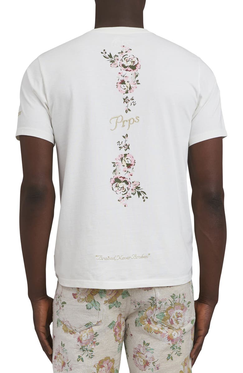 PRPS Alba Floral Embroidered Cotton Graphic T-Shirt, Alternate, color, 